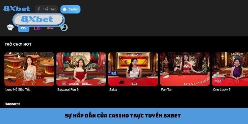 Sự hấp dẫn của casino trực tuyến 8xbet