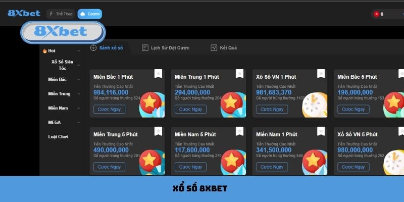 Xổ Số 8xbet Chơi Nhanh, Cơ Hội Trúng Cao